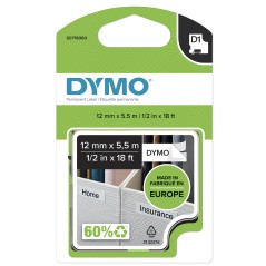 DYMO D1 Permanent Polyester Tape - Durable and Reliable Labeling Solution | S0718060